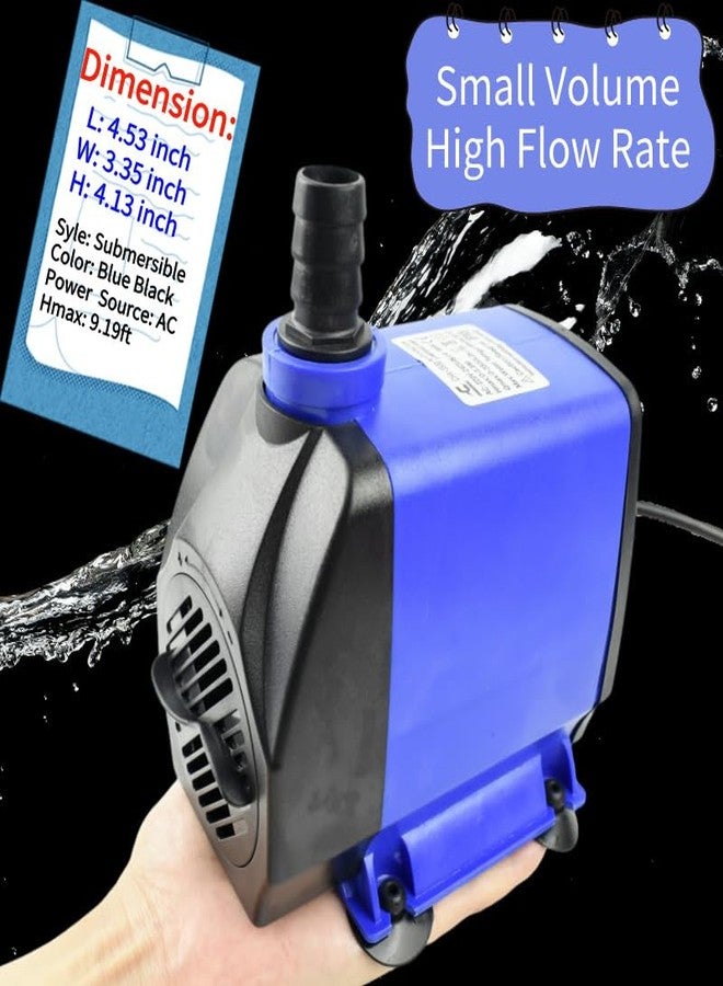 Conquerall CHA-2800 800GPH 3100L/H AC 110V Submersible Pump 55W Adjustable High-Flow Water Pump for Aquariums, Hydroponic Systems, Waterfalls, Ponds, Soilless Plants and Pet Fountains - Image 2